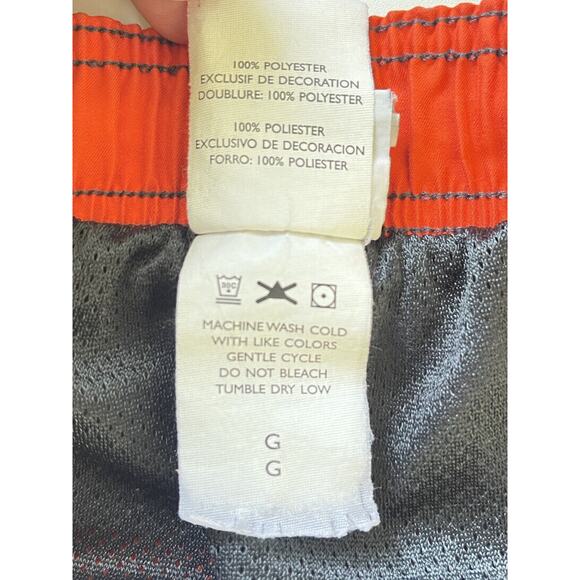 Nike Men's Swim Trunks/Board Shorts Gray/Orange Size L - Picture 4 of 10